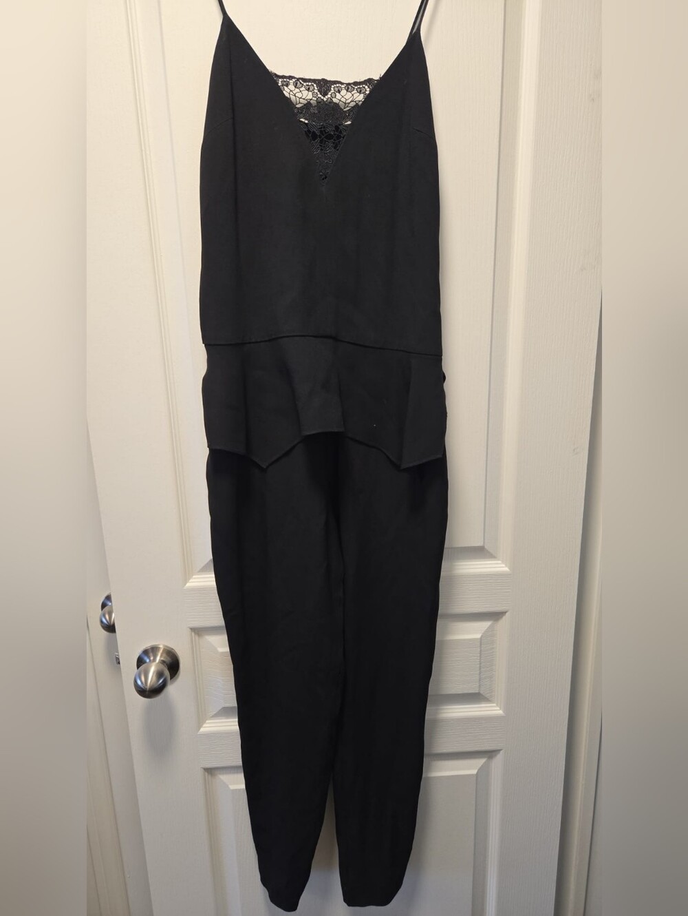 Thakoon Black Lace Detail Jumpsuit